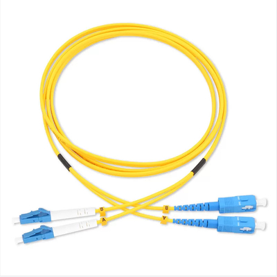 3m 9/125um Duplex PVC LSZH Lc To Sc Fiber Patch Cable
