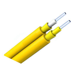 동축 PVC/LSZH 실내 GJFJBV 섬유 광케이블, 노란 경량 이중 Zipcord