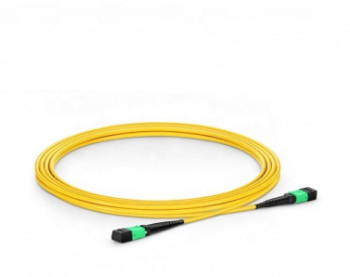 MPO Trunk Cable SM 12 Fiber Optical Yellow Color Customized