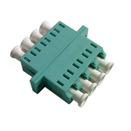 Quadruple Type Lc Upc  Multi Mode Fiber Optic Coupler Beige Or Aqua