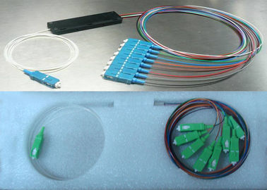 Return Loss>45dB 1 × 8 1310 / 1550nm FC, SC, ST, LC, AND, MU Fiber Optic Splitter without connector