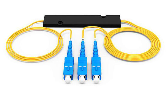 1260nm 2.0mm SC UPC 1x2 PLC Fiber Optic Splitter