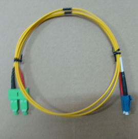 LSZH Yellow color 2.0mm / 3.0mm 900um Fiber Optic Patch Cord LC SC Singlemode Dimplex With High Return Loss