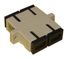 SC MM Duplex Beige Fiber Optic Adapter ROHS Standard with Flange