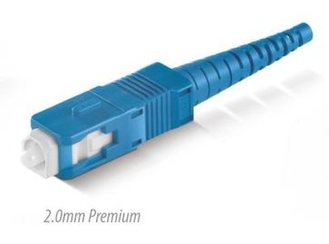 광섬유 연결관 SC pc/upc 싱글모드 심플렉스 2.0mm RohS 물자 파란 주거