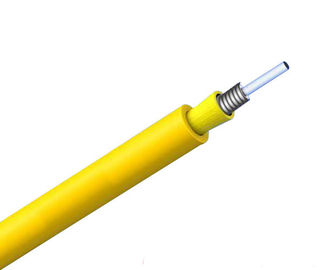 0.6mm 단단한 완충기를 가진 노란 색깔 GJSJV 동축 기갑 실내 섬유 광케이블 GJSJV