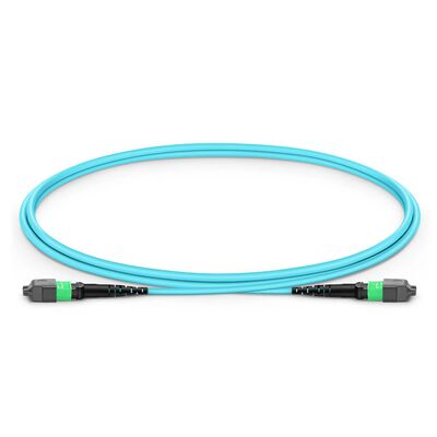 품질 400G QSFP-DD 및 OSFP 트랜시버용 MPO-16 섬유 케이블 0.35dB 낮은 IL 및 8° APC 엔드페이스 공장