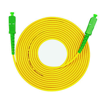 SC APC 광섬유 패치 코드 3.0 밀리미터 PVC /는 SM 광섬유 점퍼 케이블을 노랗게 합니다